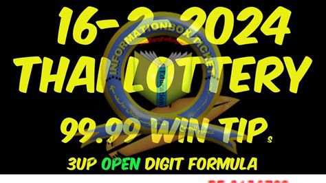 Thai lottery 99.99 win tips 3up open digit formula 16.